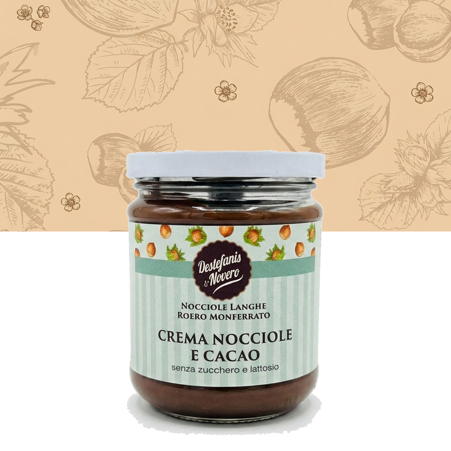 Crema nocciole e cacao<BR>Senza zucchero e lattosio